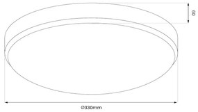 LED Kúpeľňové stropné svietidlo MAYA LED/15W/230V pr. 33 cm IP44 zlatá