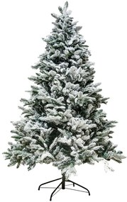 DECOLED Umělý vánoční stromek bílý, 180 cm, smrček Flock s 2D a 3D jehličím