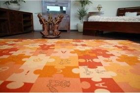 Detský koberec PUZZLE oranžový