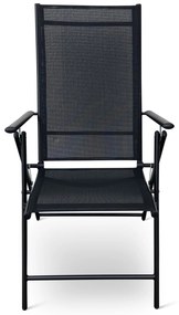 Záhradný jedálenský set Klaudia transparentný + 4x kovová stolička Pia