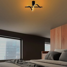 Čierne LED stropné svietidlo ø 7 cm Likma – Opviq lights