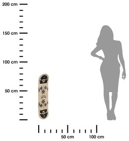 Drevená dekorácia na stenu Skateboard 80x20 cm