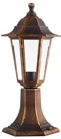 ACA Lighting Vonkajší lampáš PLGQ3R max. 40W/E27/IP44, hnedá