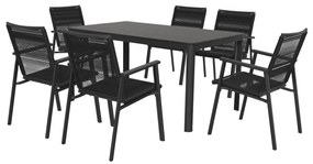 Livarno home Záhradný stôl Miami + Záhradná stolička Miami, 6 kusov  (800008478)