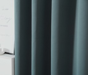 Modrozelený záves OXFORD 140x250 cm Zavesenie: Kovové krúžky