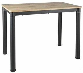 Jedálenský stôl Damar W 100 x 60 cm, dub artisan / čierna