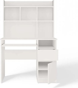 Psací stůl s nástavbou PORTO pravý matně bílý