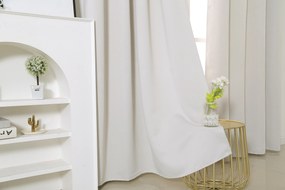 Bielo-krémový záves OXFORD 140x250 cm Zavesenie: Kovové krúžky