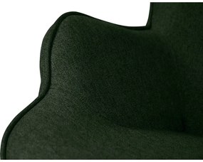 Tmavozelené kreslo s podnožkou Niko – Ropez