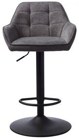 Tmavosivá barová stolička s nastaviteľnou výškou Nolan – Unique Furniture
