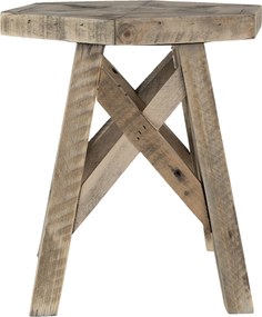 Drevený dekoračný antik stôl na kvetinu - 22*22*25 cm