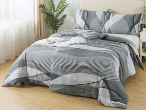 XPOSE® Bavlnené obliečky AGNES na dve postele - sivé
