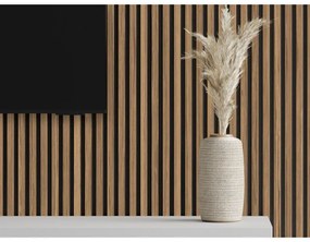 Mexen Lam-F, akustické stenové lamely 275 × 30 cm, plstený podklad 8 mm, technická dyha, orech svetlý, S105-275307-3015-017