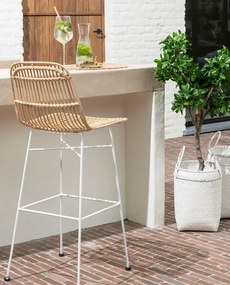 Prírodná ratanová barová stolička Emmi Rattan Natural - 47*42*92cm