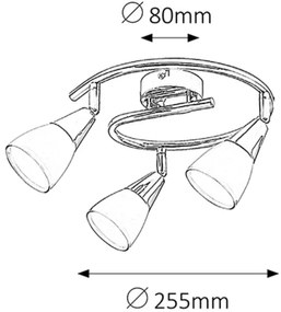 Rabalux 6769 - Bodové svietidlo NICOLETTE 3xE14/40W/230V