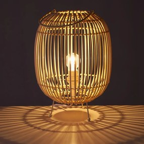 Ratanová stolová lampa v prírodnej farbe s ratanovým tienidlom (výška 30,5 cm) Natural Way – Casa Selección