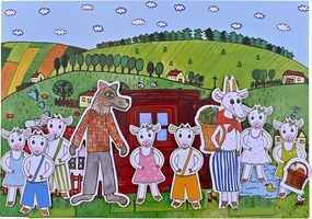 MARIONETINO Bábky a kulisy k rozprávke O kozliatkach