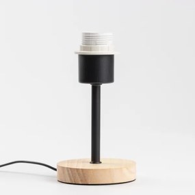 Brilagi - Stolná lampa NUBILA WOOD 1xE27/25W/230V dub/čierna