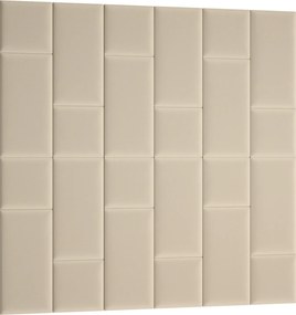 Set 24 čalúnených panelov Quadra 180x180 cm (béžová). Akcia -14%. Vlastná spoľahlivá doprava až k Vám domov. 1051994