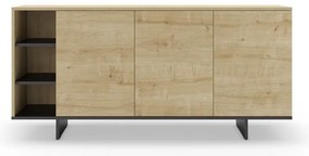 Nízka komoda v dekore duba v prírodnej farbe 170x80 cm Cequoia – Marckeric