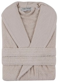 Béžový bavlnený župan veľkosť XL Cappa – Foutastic