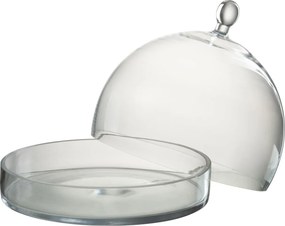 Transparentný sklenený podnos s poklopom Bell Jar L - Ø 22*25 cm