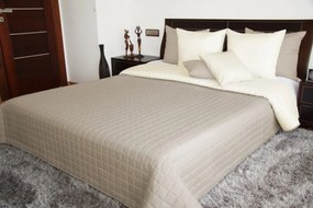 Obojstranné prehozy na manželskú posteľ v krémovo béžovej farbe Šírka: 200 cm | Dĺžka: 220 cm