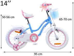 Detský bicykel STAR GIRL 14 RoyalBaby RB14G-1 - modrý