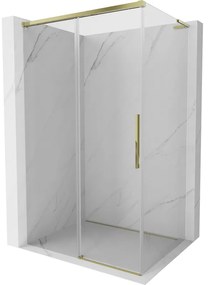 Mexen Rox, L posuvný sprchový kút 95 x 85 cm, číre sklo, zlatý profil, 8C2L-095-085-50-00