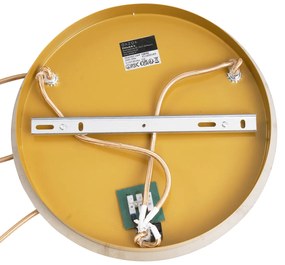 Art Deco závesná lampa mosadzná s jantárovým sklom 3-svetlá - Douglass