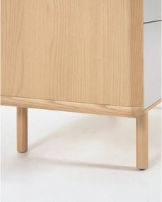 Sivá/v prírodnej farbe komoda v dekore jaseňa 99x78,5x42 cm Anielle – Kave Home