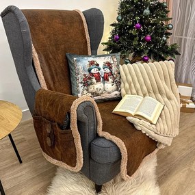Luxusné prikrývky s BARANČEKOM trojkreslo - sedák 170 cm
