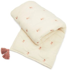 Svetložltá/ružová prešívaná detská deka z Bio bavlny 90x120 cm Bows – Cam Cam Copenhagen