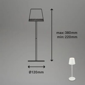 Brilo - LED nabíjateľná dotyková stolná lampa KIKI LED/2,6W/5V IP44 2600 mAh biela