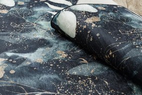 Dywany Łuszczów, Kusový koberec ANDRE Leaves 1336, 120x170, modrá, chodba / predsieň