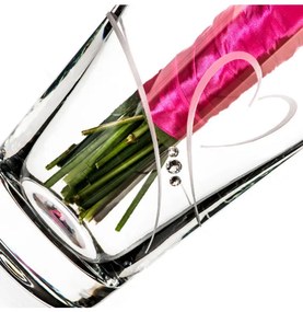Diamante krištáľová váza Romance s kamienkami Swarovski 25 cm
