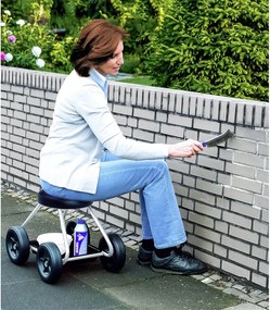 Čierna/sivá záhradná stolička Secura – Maximex