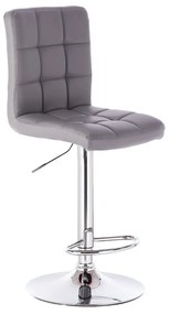 LuxuryForm Barová stolička TOLEDO na striebornom tanieri - šedá