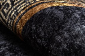 Dywany Łuszczów Kusový koberec Miro 51278.809 Marble black/gold - 160x220 cm