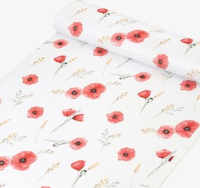 Goldea teflónová látka na obrusy - vlčie maky 160 cm