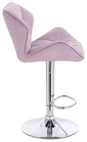 LuxuryForm DESIGN Barová stolička MILANO VELUR na striebornom tanieri - levanduľa
