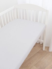 Jersey plachta do postieľky Classic 60 x 120 cm – svetlo sivá