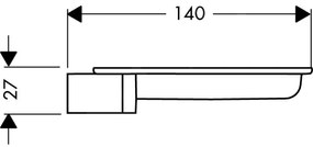Hansgrohe Casetta, miska na mydlo, číra, HAN-28684000