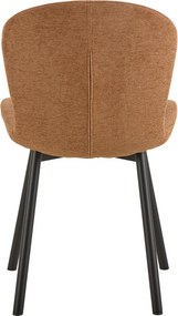 FIORA Terakota (tkanina Apia 272)/čierny rám - MODERNÁ ČALÚNENÁ STOLIČKA DO OBÝVAČKY/ JEDÁLNE LOFT