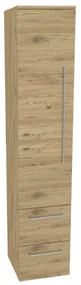 Mereo, Mereo Bino, kúpeľňová skrinka vysoká 163 cm, ľavá, Multidecor, Dub San remo sand, MER-CN697DSAN