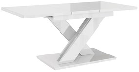 Kuchynský rozkladací stôl JORPE - betón / biely