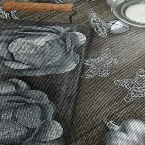 Obraz - strieborné vianočné dekorácie (120x50 cm)