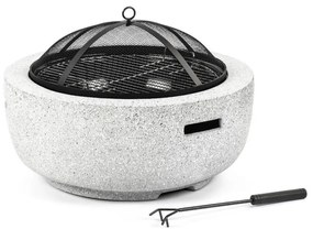 Fieldmann - Prenosné ohnisko na drevo s roštom biela