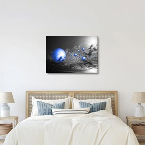 Obraz tmavo modrých gulí (70x50 cm)