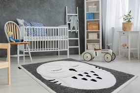 styldomova Detský sivý koberec JOY sova